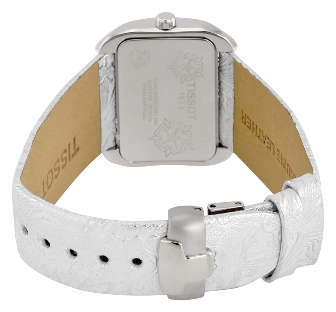 TISSOTT-Wave White Dial Silver Leather Ladies Watch T023.309.16.031.02 - Kamal Watch Company