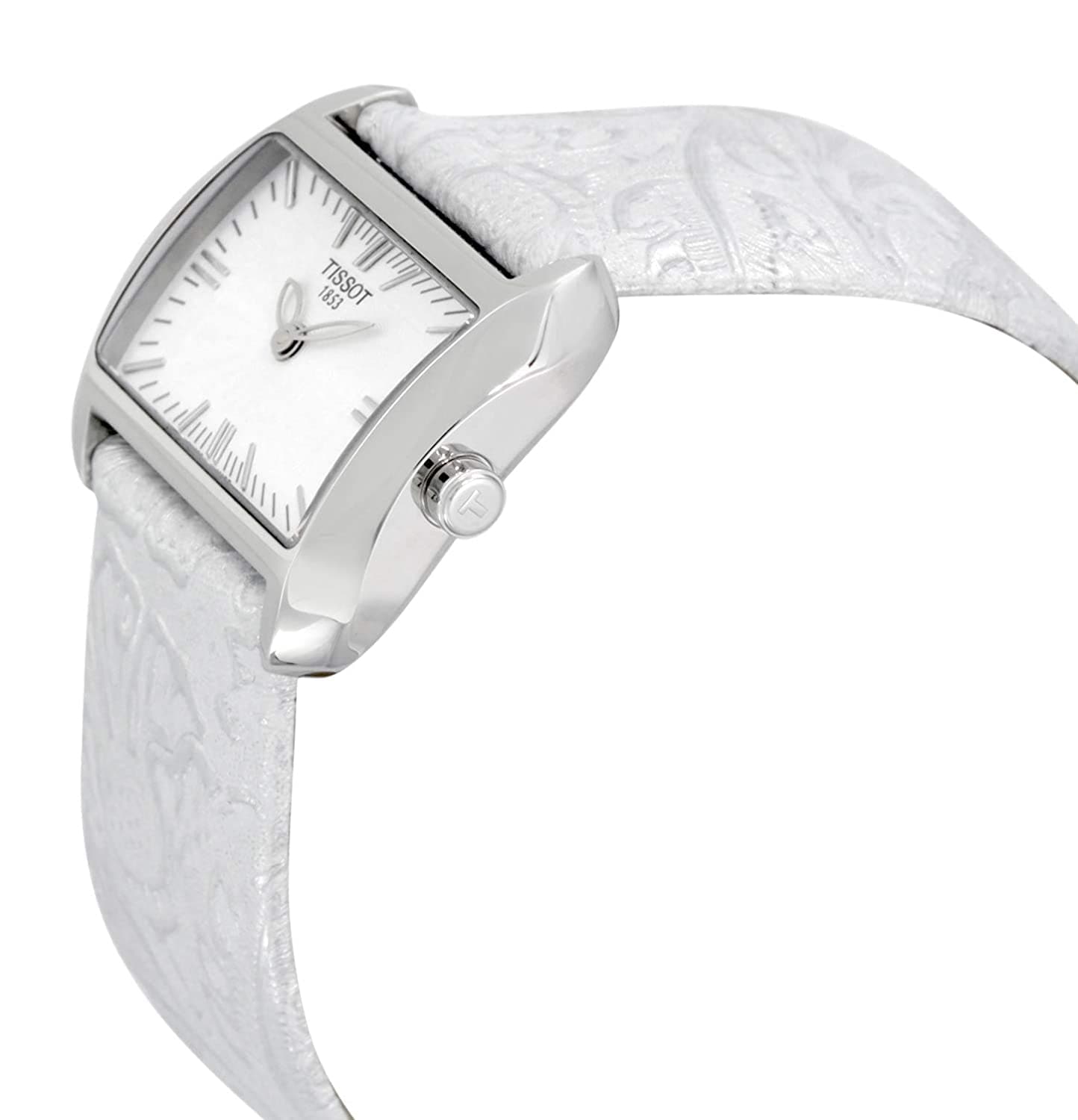 TISSOTT-Wave White Dial Silver Leather Ladies Watch T023.309.16.031.02 - Kamal Watch Company