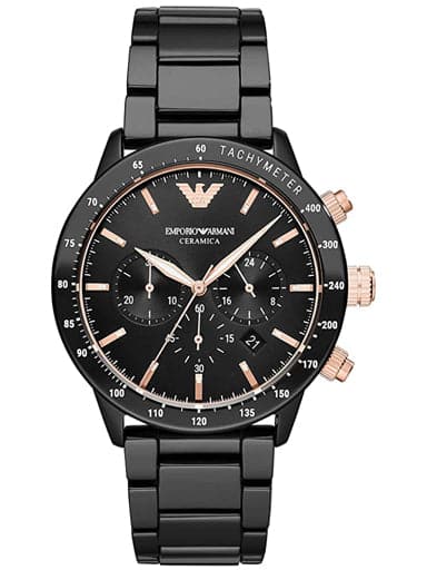 Emporio Armani Men's Ceramic Band Chronograph Quartz Watch - Kamal Watch Company