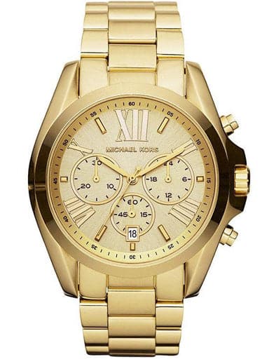 Michael Kors Analogue Gold Tone Watch For Women Mk5605