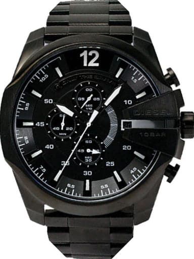 Diesel Mega Chief Round Black Dial Men'S Watch