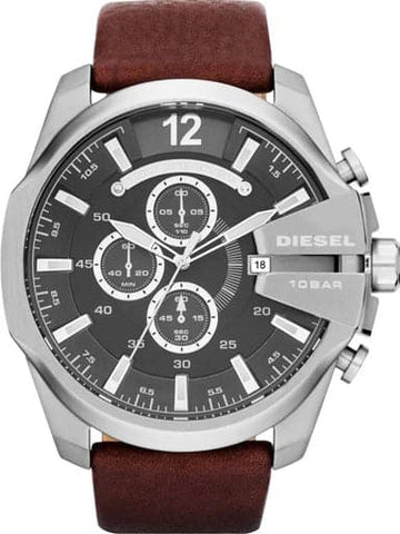 Diesel Mega Chief Round Analog Grey Dial Men's Watch - Kamal Watch Company