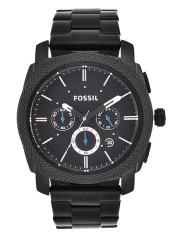 Fossil Machine Chronograph Black Stainless Steel Watch - Kamal Watch Company