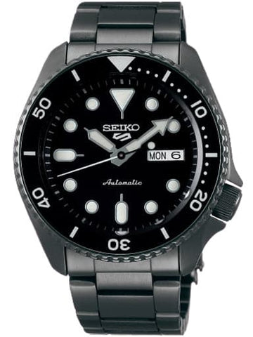 Seiko Automatic Black Dial Back Metal Strap Men's Watch SRPD65K1 - Kamal Watch Company