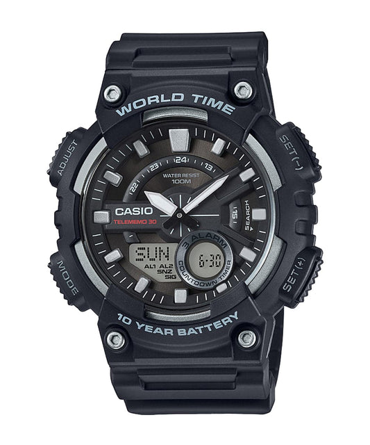 AD207 AEQ-110W-1AVDF YOUTH COMBINATION WATCH - Kamal Watch Company