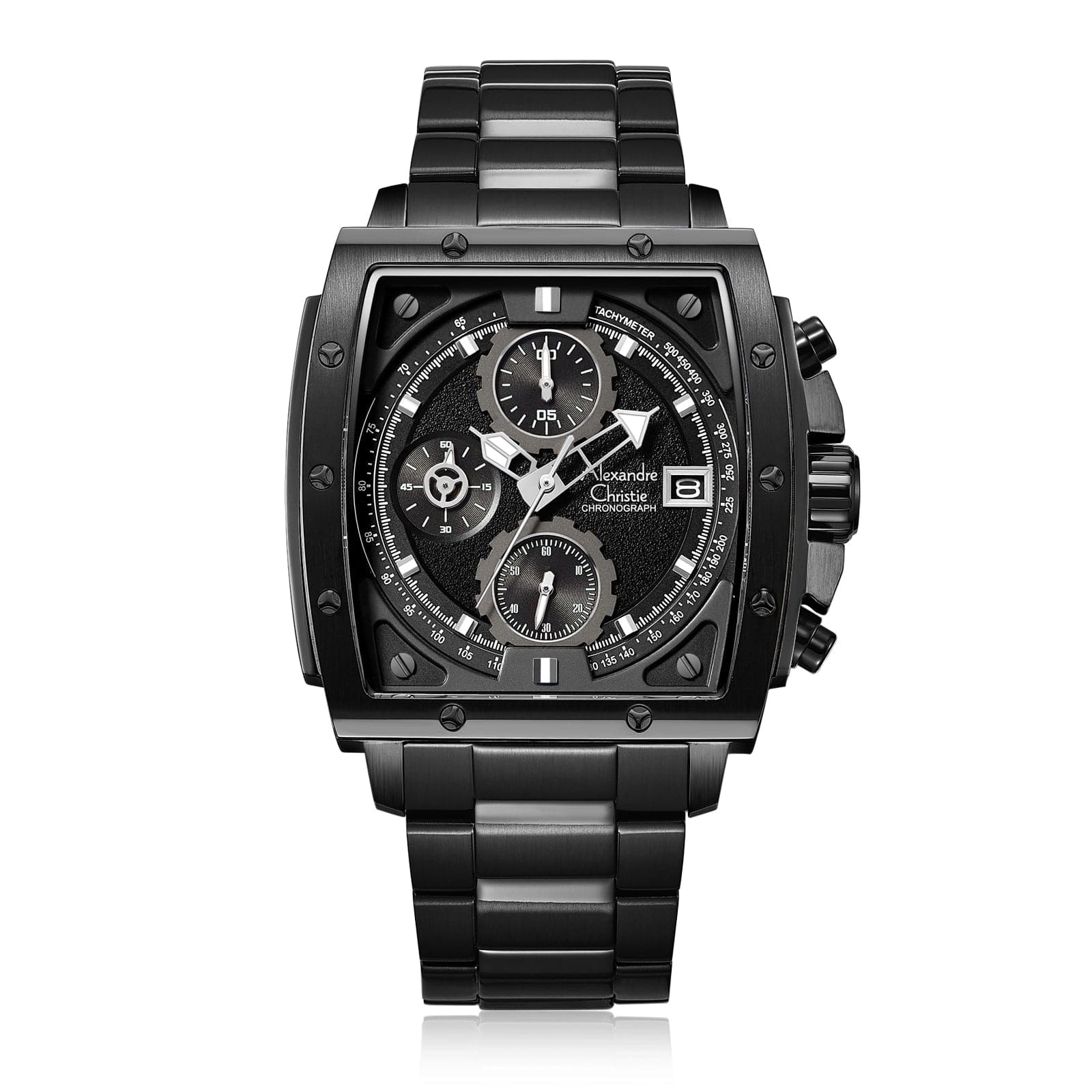 AC 6376 MCB Chronograph For Men – Stunning Black - Kamal Watch Company