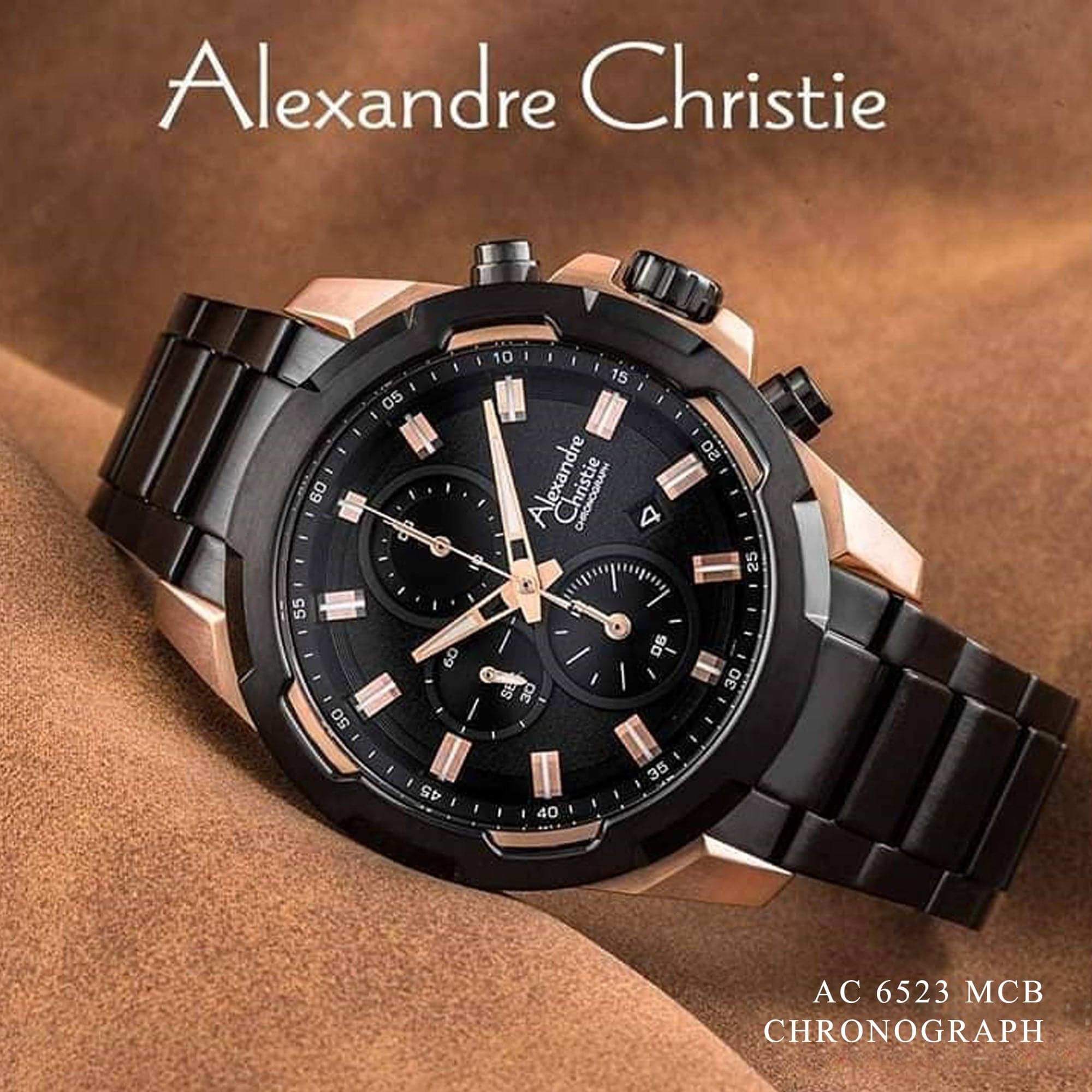 Alexandre christie black hot sale rose gold