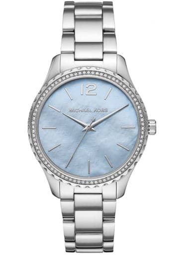 Michael Kors Women Analogue Quartz Watch Blue Dial with Stainless Steel Strap - Kamal Watch Company