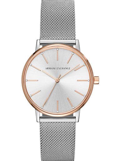 Armani Exchange Women'S Lola Round Analog Silver Watch