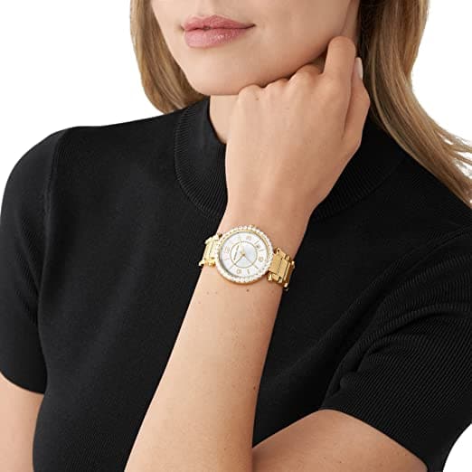 Amazon.com: Michael Kors Women's Parker Stainless Steel Quartz Watch with  PVC Strap, Brown, 20 (Model: MK6917) : Clothing, Shoes & Jewelry