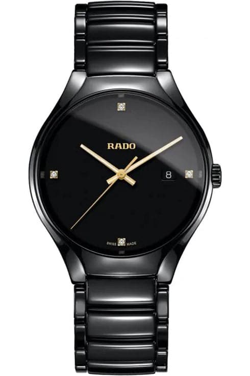 Rado True Black Dial Black Ceramic Watch For Men's - Kamal Watch Company