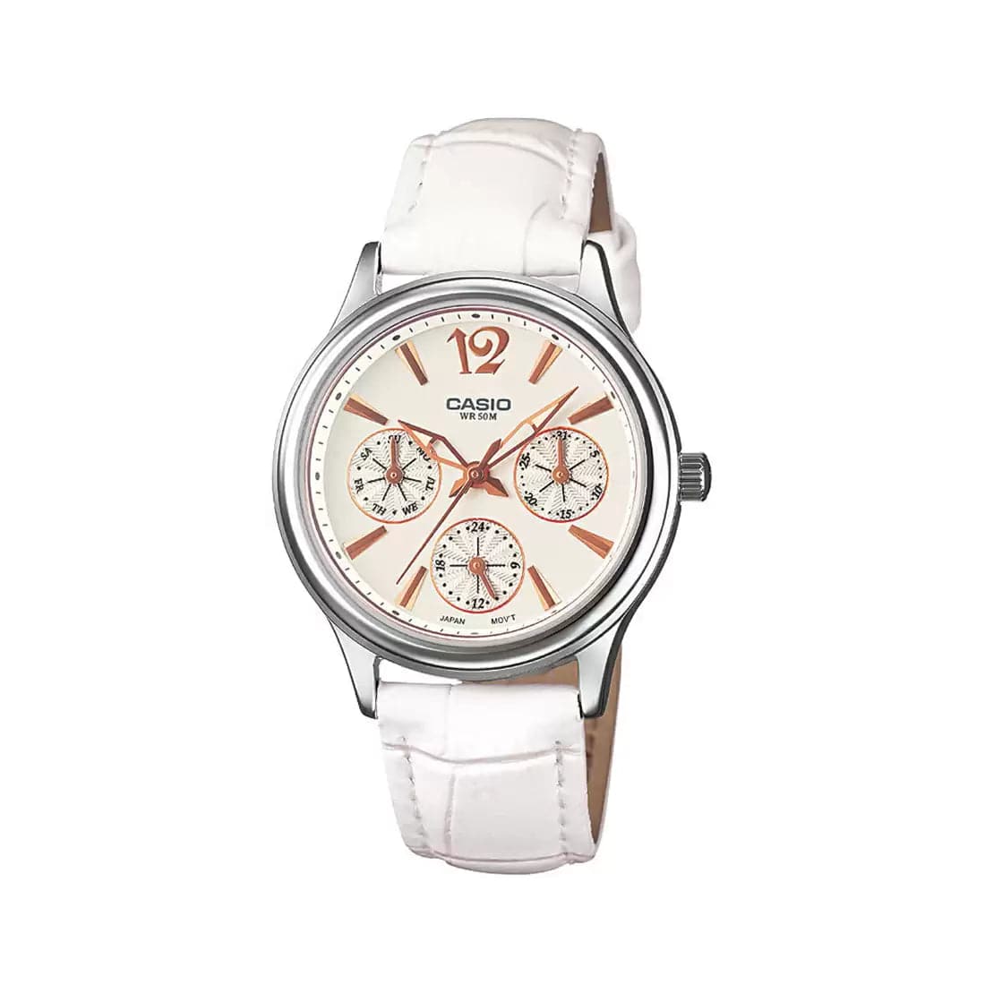 Casio Enticer White Dial Women'S Watch