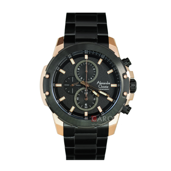 Jam Tangan Pria ALEXANDRE CHRISTIE AC 6583 MCBBRBA / Hitam RG ORIGINAL - Kamal Watch Company