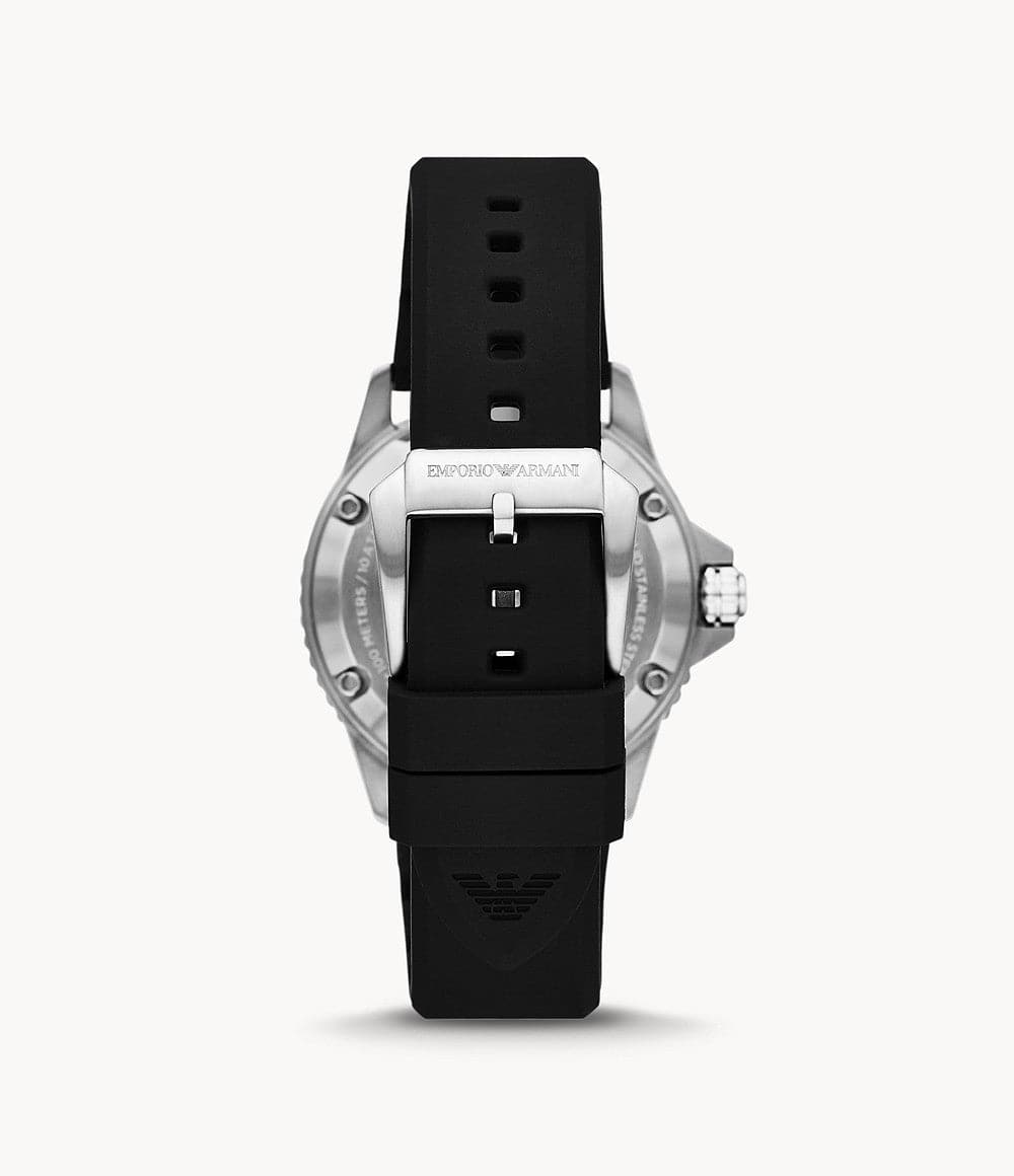 Emporio Armani Automatic Black Silicone Watch AR60062 - Kamal Watch Company