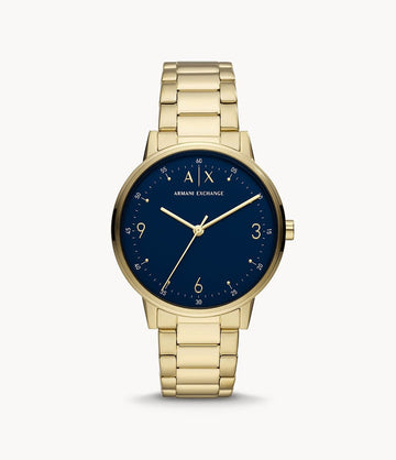 Armani Exchange Three-Hand Gold-Tone Stainless Steel Watch AX2749I - Kamal Watch Company