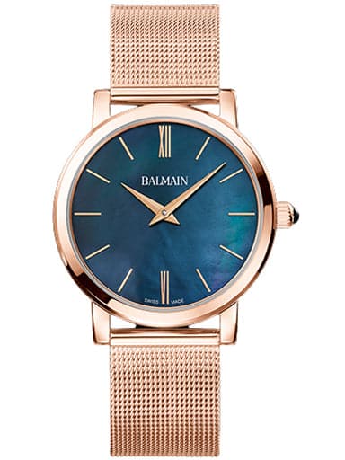 Balmain Elegance Chic M Blue Mop Dial Watch