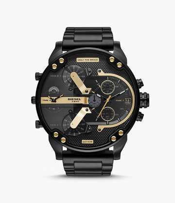 Diesel Mr. Daddy 2.0 Chronograph Black Stainless Steel Watch DZ7435 - Kamal Watch Company