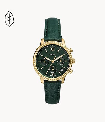 FOSSIL Neutra Chronograph Green Eco Leather Watch ES5239I - Kamal Watch Company