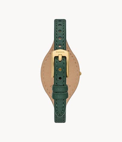 FOSSIL Carlie Three-Hand Green Eco Leather Watch ES5241I - Kamal Watch Company