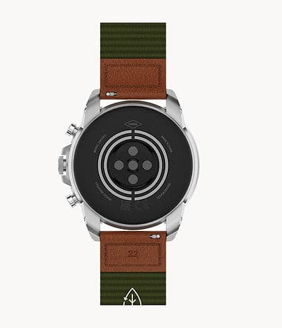 FOSSIL Gen 6 Smartwatch Venture Edition Olive Fabric and Leather FTW40