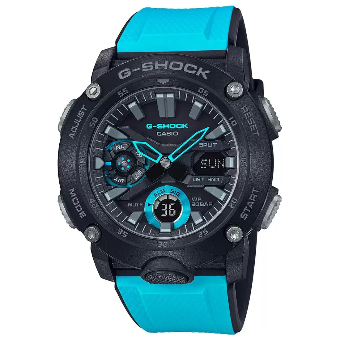 Casio G-Shock Analog-Digital Black Dial Men's Watch-GA-2000-1A2DR - Kamal Watch Company