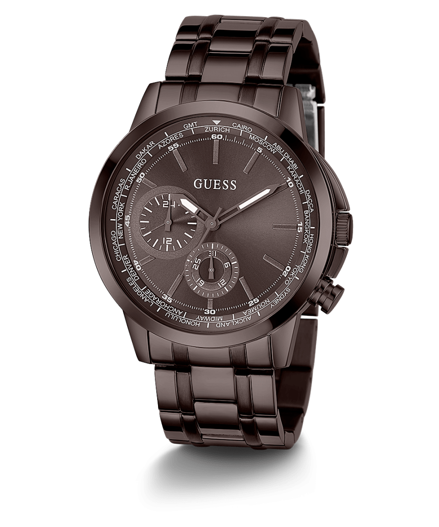 CHOCOLATE BROWN CASE CHOCOLATE BROWN STAINLESS STEEL WATCH - Kamal Watch Company