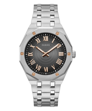 SILVER CASE SILVER TONE STAINLESS STEEL WATCH - Kamal Watch Company