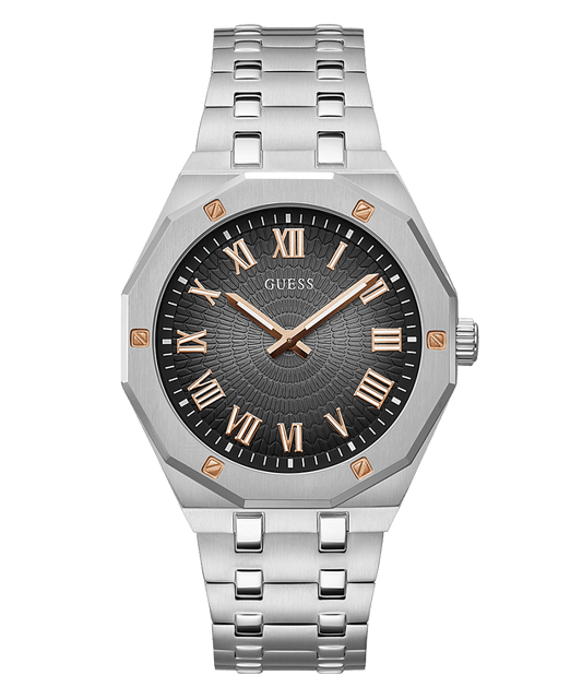 SILVER CASE SILVER TONE STAINLESS STEEL WATCH - Kamal Watch Company