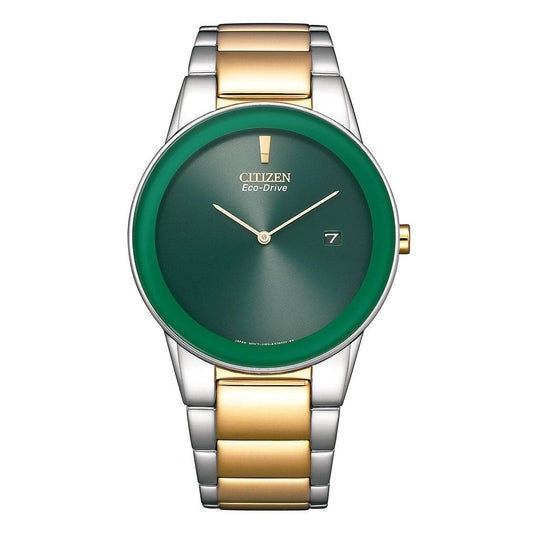 CITIZEN ECO-DRIVE GENTS WATCH GREEN DIAL - AU1064-85X - Kamal Watch Company