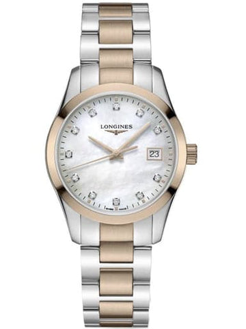 Longines Conquest Classic 34mm Quartz Women Watch - Kamal Watch Company