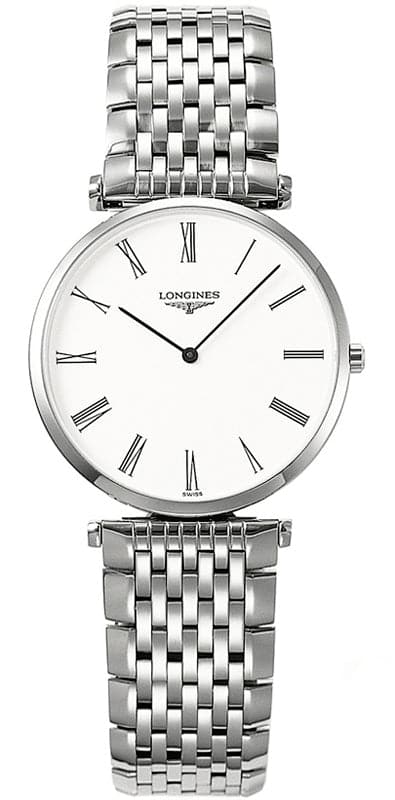 Longines Grande White Dial Stainless Steel Men Watch - Kamal Watch Company