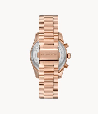 Michael Kors Lexington Chronograph Rose Gold-Tone Stainless Steel Watch MK7217 - Kamal Watch Company