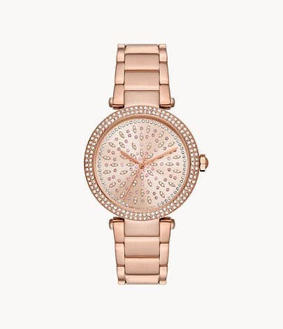 Michael Kors Parker Three-Hand Rose Gold-Tone Stainless Steel Watch MK