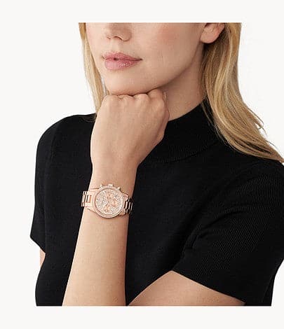 Michael kors ritz chronograph rose gold new arrivals