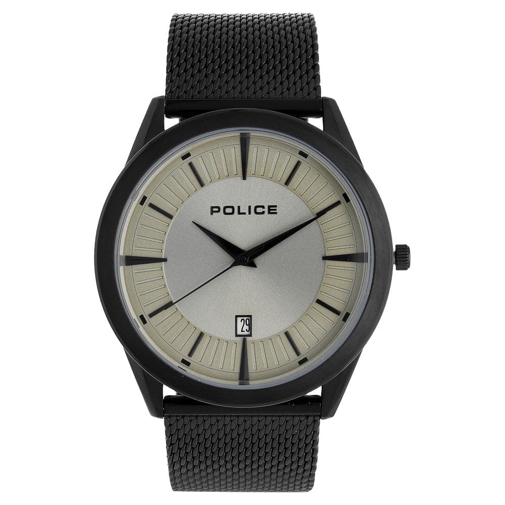 Police Round Analog Grey Dial Watch