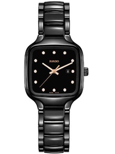 Rado True Square Diamonds Ceramic Watch For Women