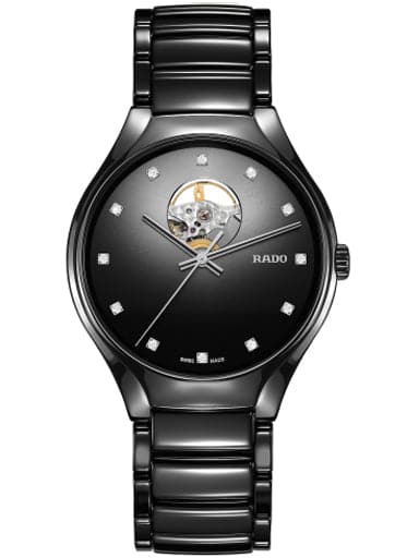 Rado True Secret Automatic Unisex Black Diamond Dial Watch - Kamal Watch Company