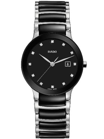 Rado Centrix Quartz Black Diamond Dial Women's Watch - Kamal Watch Company