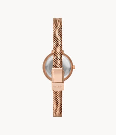 SKAGEN Gitte Lille Two-Hand Rose Gold Stainless Steel Mesh Watch SKW3043 - Kamal Watch Company