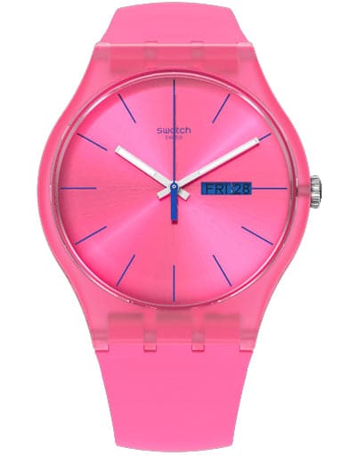 SWATCH NEW GENT COLOURED PINK REBEL SUOP700 - Kamal Watch Company