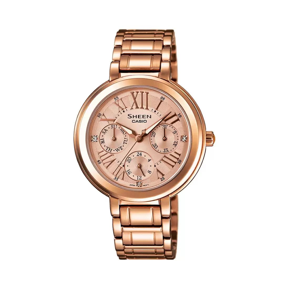 Casio Sheen Analog Gold Dial Women'S Watch