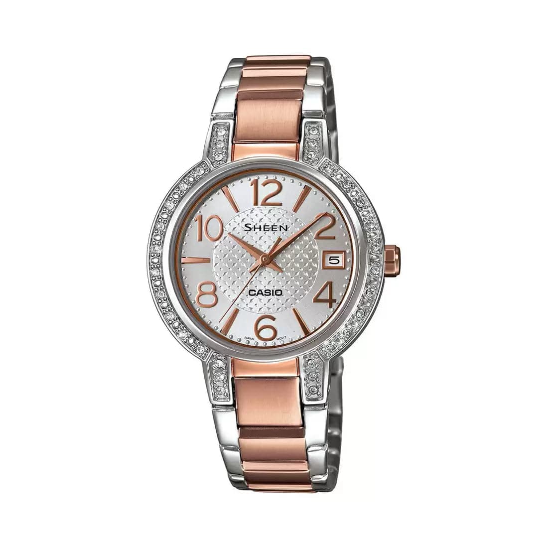 Casio Sheen Analog White Dial Women'S Watch