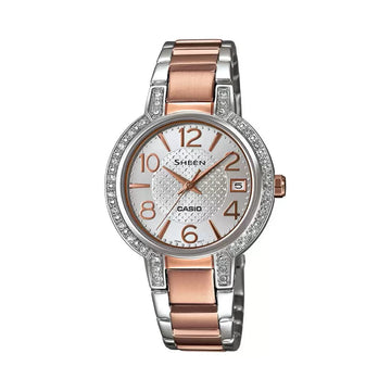 Casio Sheen Analog White Dial Women's Watch - Kamal Watch Company