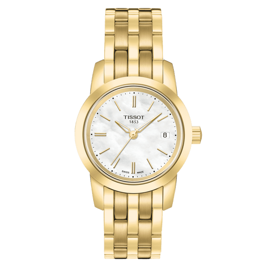 Tissot T-Classic White Mother Of Pearl  Dial Women's Watch - Kamal Watch Company