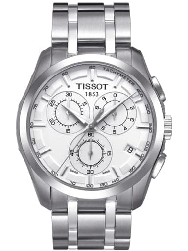 Tissot Couturier Chronograph Silver Dial Men's Watch - Kamal Watch Company