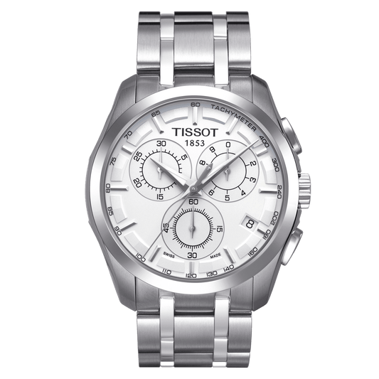 Tissot Couturier Chronograph Silver Dial Men's Watch - Kamal Watch Company