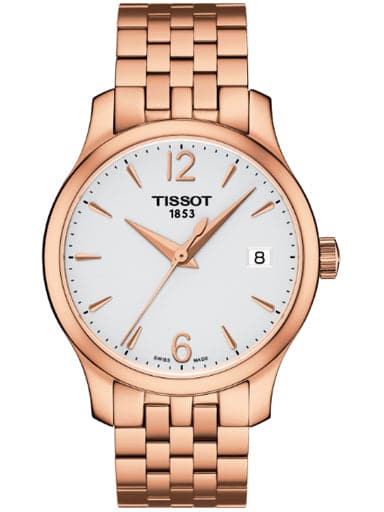 Tissot Tradition Quartz Stainless Steel White Dial Women's Watch - Kamal Watch Company