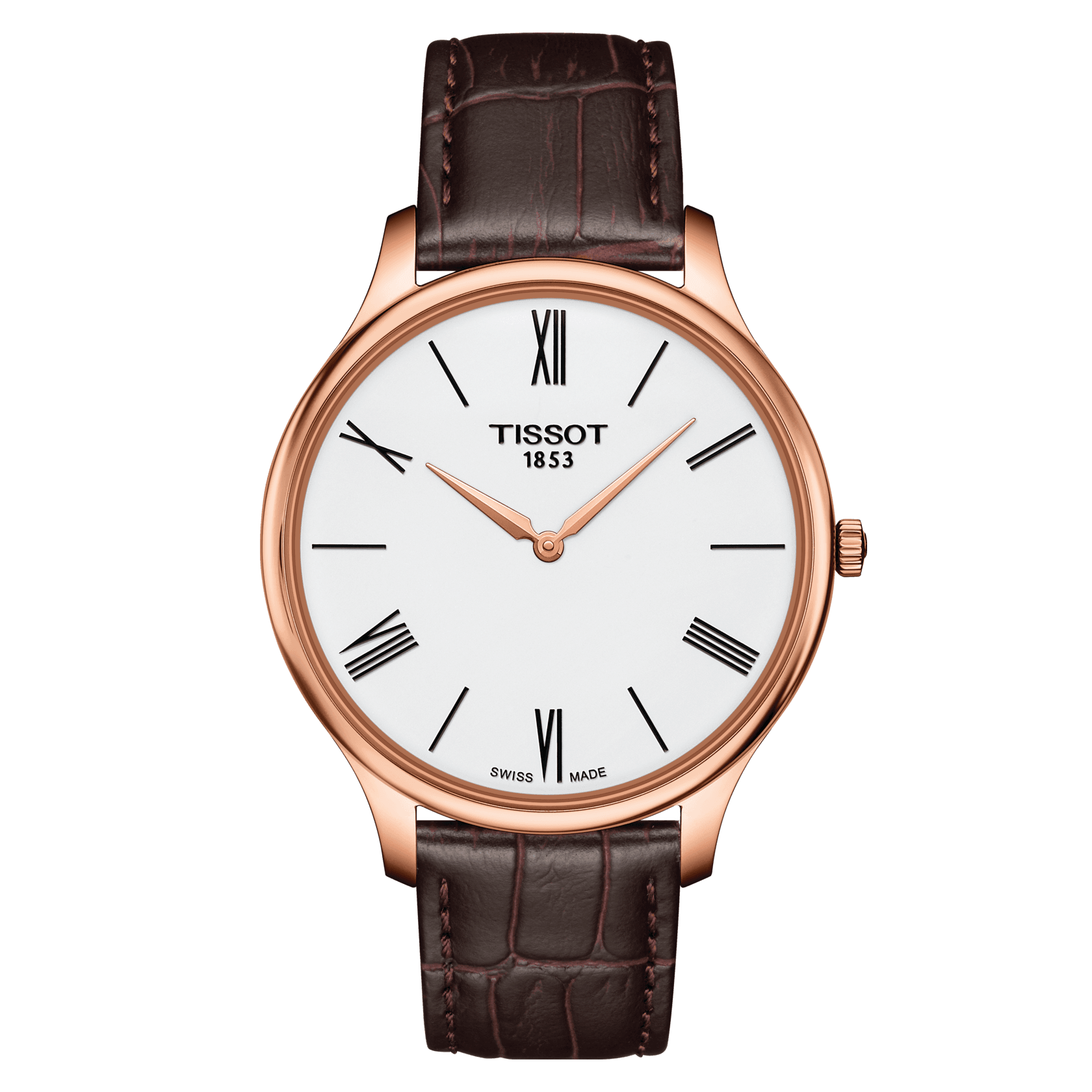 Tissot Tradition 5.5 Brown Leather White Dial Quartz Men'S Watch