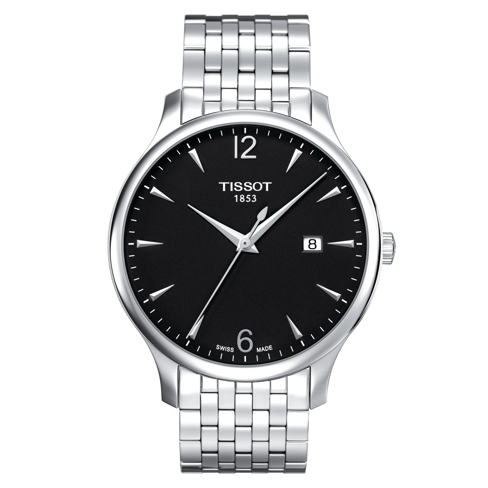 Tissot Tradition Quartz Stainless Steel Black Dial Men'S Watch