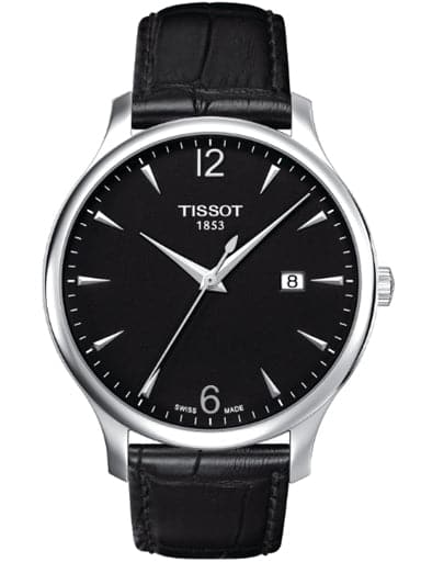 Tissot T-Classic Tradition Black Dial Leather Strap Men's Watch - Kamal Watch Company